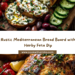 Rustic Mediterranean Bread and Herb Feta Dip Board Recipe