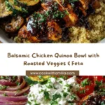 Balsamic Chicken Quinoa with Roasted Veggies & Whipped Feta Recipe
