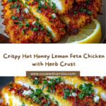 Spicy Crispy Hot Honey Lemon Feta Chicken with Herb Crust Recipe