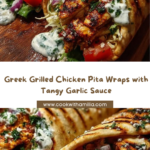 Greek Grilled Chicken Pita Wraps with Garlic Yogurt Sauce Recipe