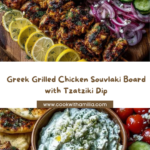 Souvlaki Grazing Board with Tzatziki Dip Recipe