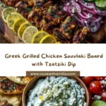 Souvlaki Grazing Board with Tzatziki Dip Recipe
