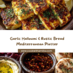 Rustic Mediterranean Bread & Garlic Halloumi Platter Recipe