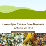 Lemon Dijon Chicken Orzo Bowl with Dill Whipped Feta Recipe