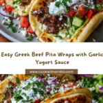 Greek Beef Pita Wraps with Garlic Yogurt Sauce Recipe