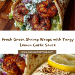 Greek Shrimp Wraps with Lemon Garlic Yogurt Sauce Recipe
