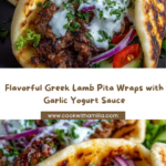 Greek Lamb Pita Wraps with Garlic Yogurt Sauce Recipe