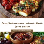 Rustic Mediterranean Bread & Halloumi Platter Recipe