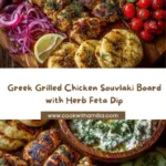 ouvlaki Grazing Board with Herb Feta Dip Recipe