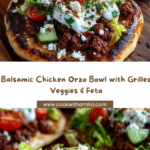 Balsamic Chicken Orzo with Grilled Veggies & Feta Recipe