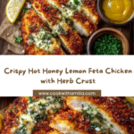 Spicy Crispy Hot Honey Lemon Feta Chicken with Herb Crust Recipe