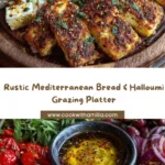 Rustic Mediterranean Bread & Halloumi Grazing Platter Recipe