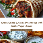 Greek Grilled Chicken Pita Wraps with Garlic Yogurt Sauce Recipe