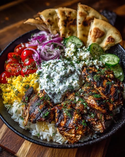 n Gyro Wrap Bowl with Creamy Garlic Feta Recipe