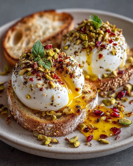 Burrata Bomb with Hot Honey & Pistachio Crunch Recipe - Recipe Image