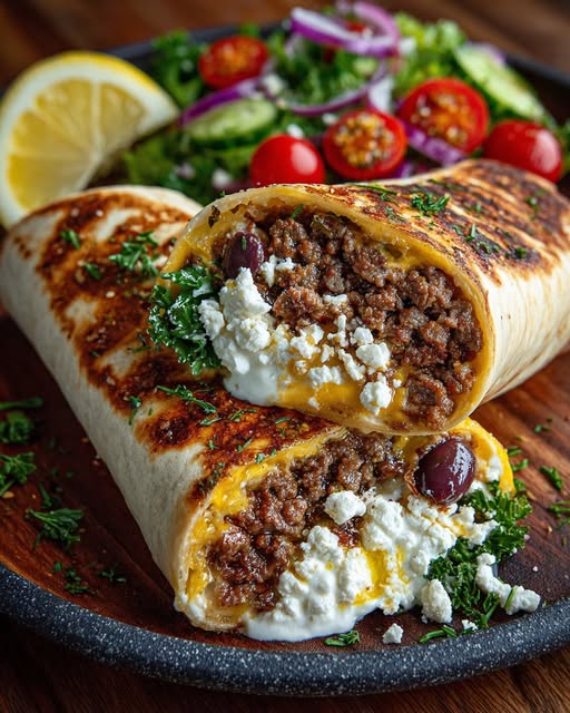 Wrap with Creamy Lemon Honey Feta Cream Recipe 2 Wrap with Creamy Lemon Honey Feta Cream Recipe - Recipe Image