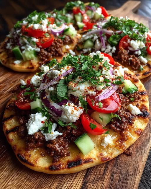 f Flatbread with Creamy Lemon Honey Feta Recipe - Recipe Image