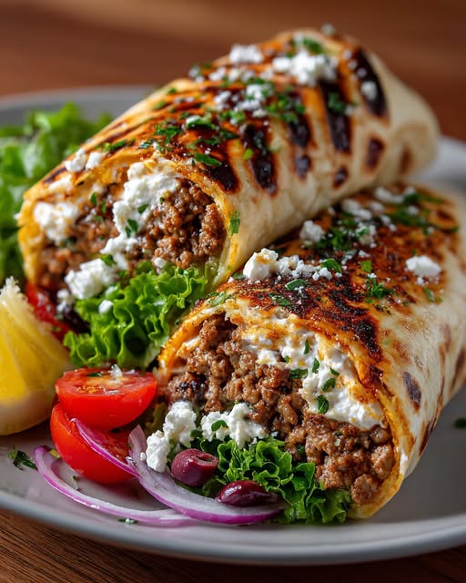 y Wrap with Spicy Lemon Honey Feta Cream Recipe - Recipe Image