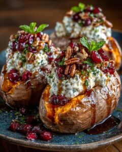 ffed Sweet Potatoes with Cranberry Glaze Recipe