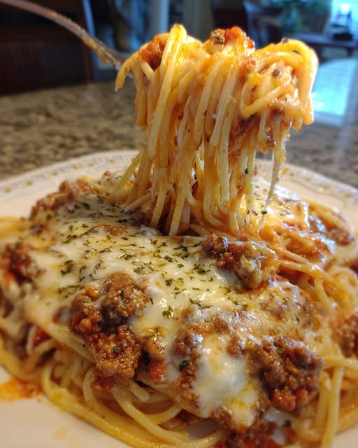 hetti with Cheesy Marinara & Ground Beef Recipe - Recipe Image