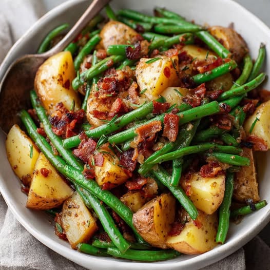 Green Beans and Potatoes with Bacon Recipe
