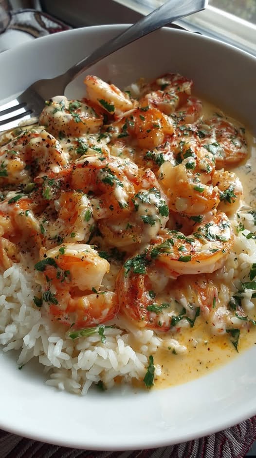 Garlic Shrimp and Creamy Rice Recipe