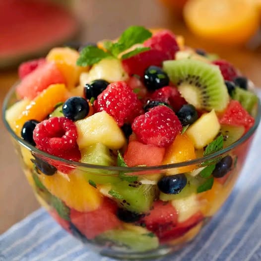 Fresh Rainbow Fruit Salad Recipe - Recipe Image