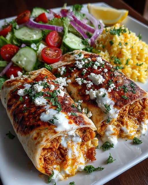 ken Wrap with Lemon Hot Honey Feta Cream Recipe