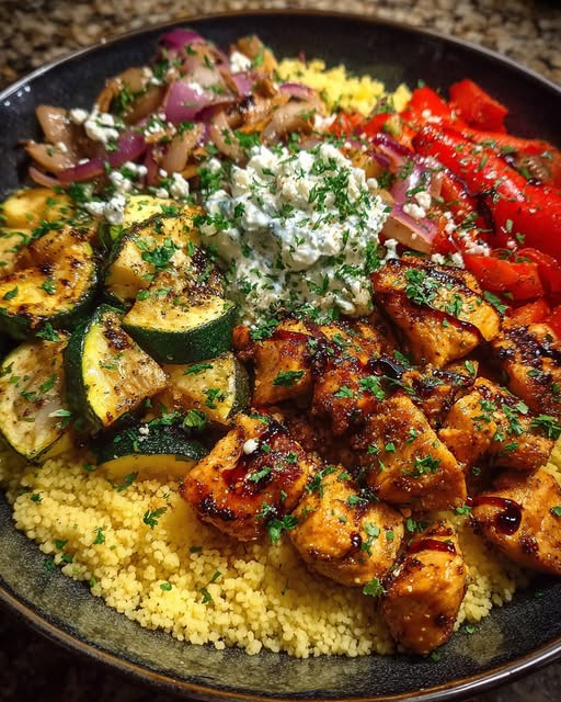 cous with Roasted Veggies & Whipped Feta Recipe - Recipe Image