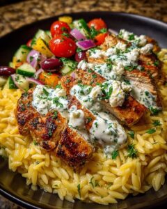 Orzo Bowl with Whipped Feta Yogurt Sauce Recipe