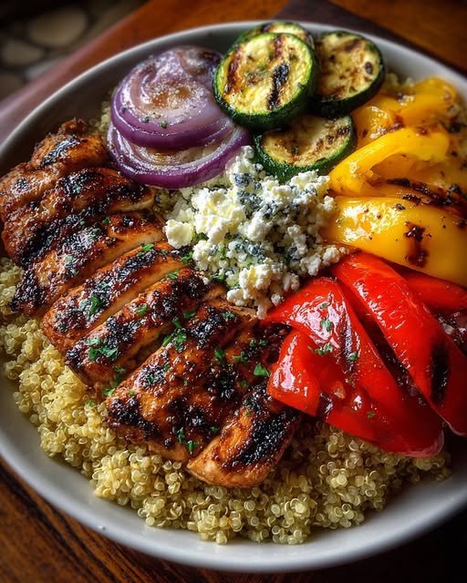 Balsamic Chicken Quinoa with Grilled Veggies & Whipped Feta Recipe 2 Balsamic Chicken Quinoa with Grilled Veggies & Whipped Feta Recipe - Recipe Image