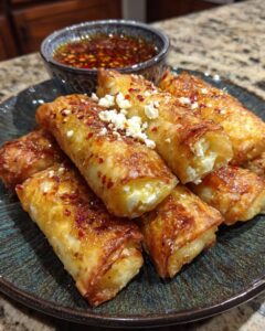 Oven-Fried Feta Rolls with Chili Honey Recipe