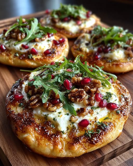 Crispy Flatbread with Brie, Pomegranate & Roasted Walnuts Recipe 2 Crispy Flatbread with Brie, Pomegranate & Roasted Walnuts Recipe - Recipe Image