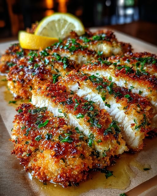 mon Feta Chicken Cutlets with Herb Crust Recipe - Recipe Image
