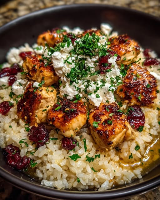 et with Feta Sauce & Roasted Cranberries Recipe