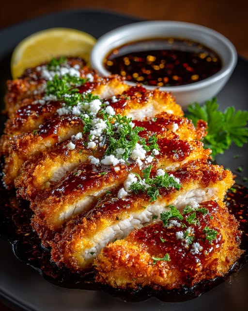 Spicy Crispy Hot Honey Garlic Feta Chicken Recipe