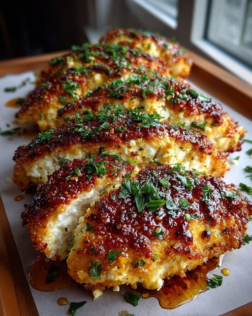 on Feta Chicken with Parmesan Herb Crust Recipe 3 on Feta Chicken with Parmesan Herb Crust Recipe - Recipe Image