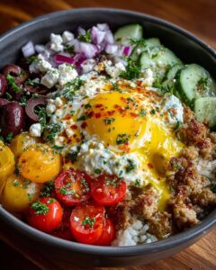 ey Bowl with Creamy Hot Honey Feta Sauce Recipe