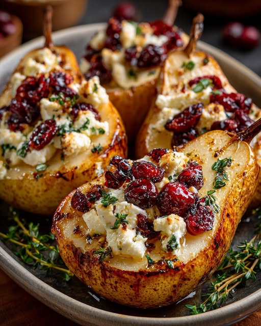 Baked Pears with Feta, Honey, and Cranberries Recipe 3 Baked Pears with Feta, Honey, and Cranberries Recipe - Recipe Image