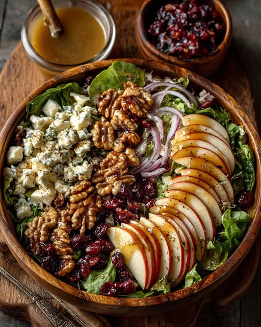 Apple Walnut Salad with Maple Dijon Vinaigrette Recipe - Recipe Image