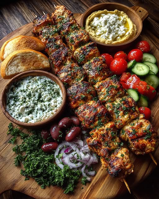 razing Board with Feta Dip & Hummus Side Recipe