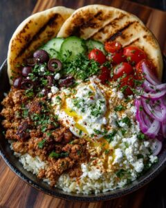 a Bowl with Whipped Hot Honey Feta Sauce Recipe