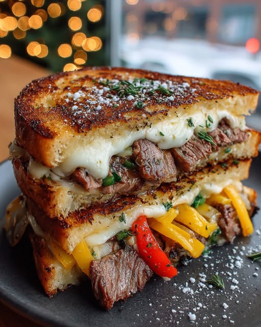Grilled Steak & Cheese Sandwich Recipe - Recipe Image