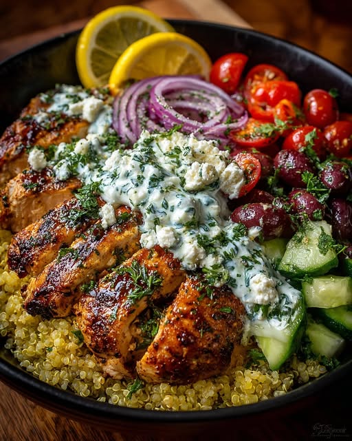 er Bowl with Garlic Herb Feta & Tzatziki Recipe