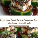 Greek Feta & Cucumber Bites with Hot Honey Drizzle Recipe