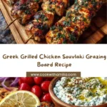 vlaki Grazing Board with Garlic Feta Dip Recipe