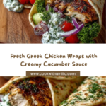 Greek Chicken Wraps with Cucumber Sauce Recipe