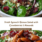 Spinach and Quinoa Salad with Cranberries and Almonds Recipe