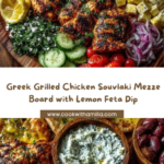 Souvlaki Mezze Board with Lemon Feta Dip Recipe