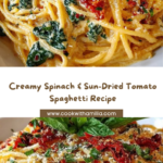 Spaghetti with Spinach and Sun-Dried Tomato Cream Sauce Recipe